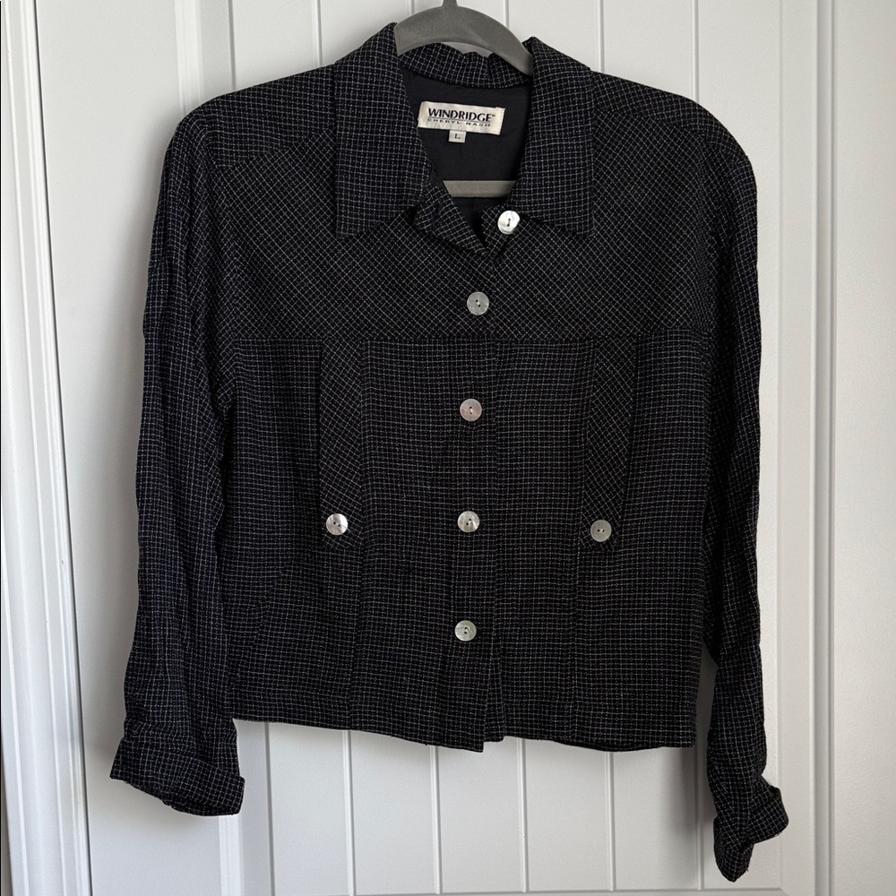 Black Checkered Blazer